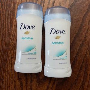 Lot 2 Dove Anti-Perspirant Deodorant Invisible SENSITIVE Odor Protection 2.60 oz